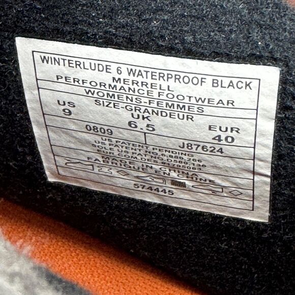 Merrell Winterlude 6 Boots Womens Size 9 Waterproof Insulated Vibram Faux Fur - Picture 9 of 9